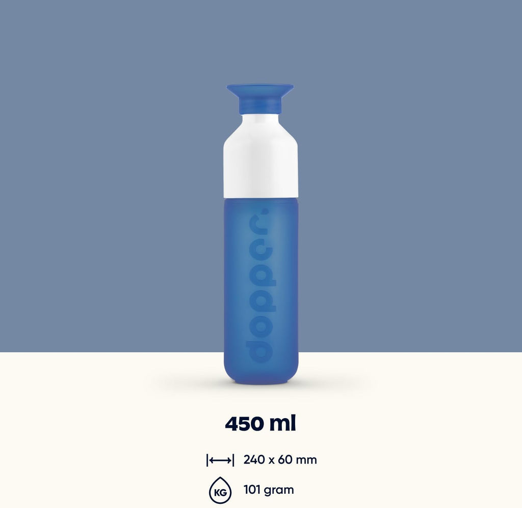 Dopper Original Drinkfles Tidal Teal 450ml - 100% Recyclebare Waterfles - BPA- en ftalaatvrij - Ideale Waterfles voor Onderweg, Fitness & Kantoor