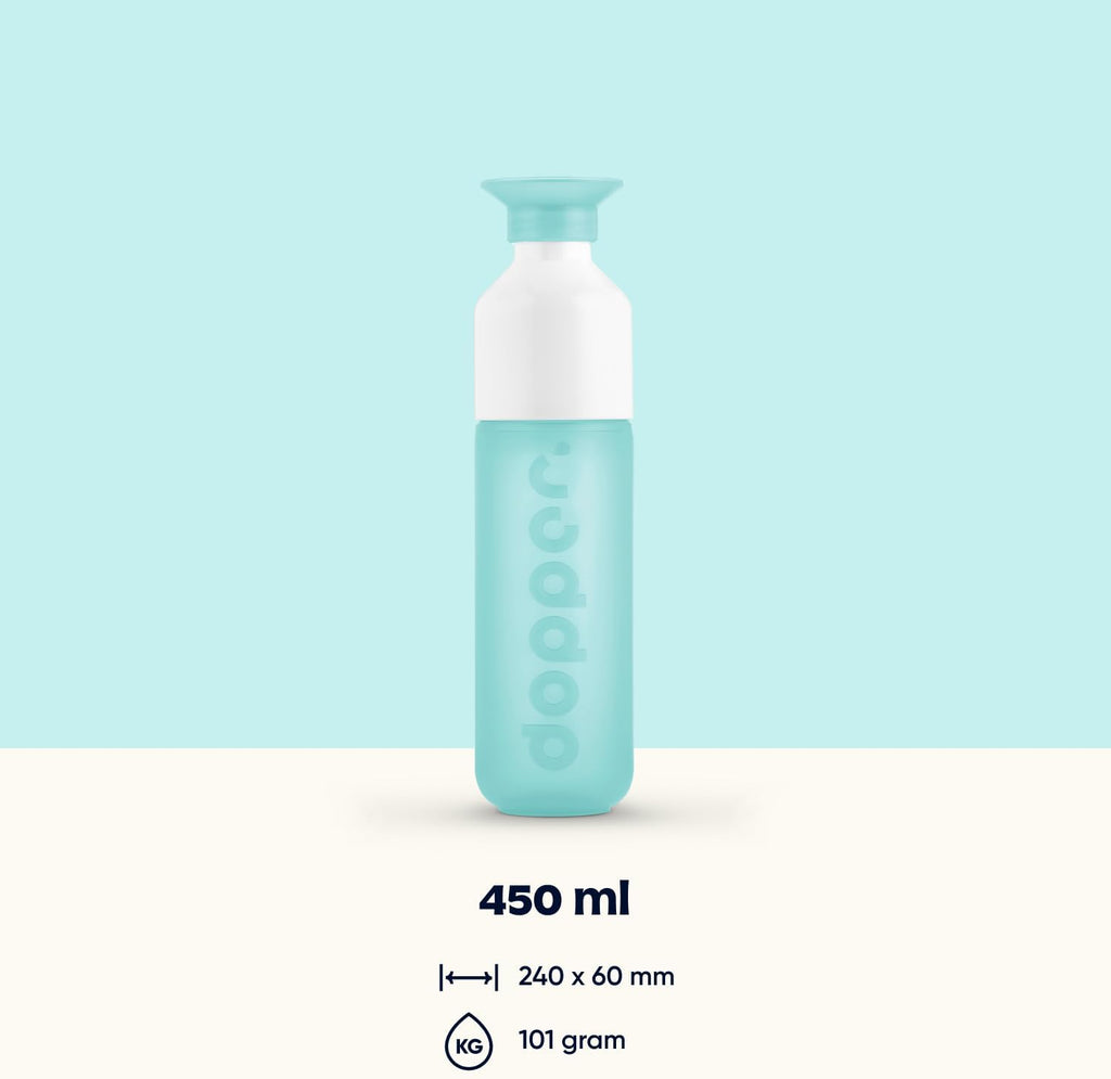 Dopper Original Drinkfles Tidal Teal 450ml - 100% Recyclebare Waterfles - BPA- en ftalaatvrij - Ideale Waterfles voor Onderweg, Fitness & Kantoor