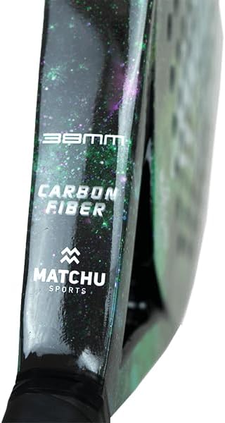 MATCHU - Padel racket - Inclusief een draagtas - 100% carbon frame, fiberglasse toplaag en zacht EVA foam - 3D grip technologie
