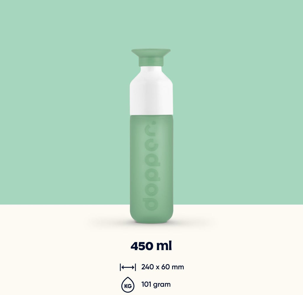 Dopper Original Drinkfles Tidal Teal 450ml - 100% Recyclebare Waterfles - BPA- en ftalaatvrij - Ideale Waterfles voor Onderweg, Fitness & Kantoor