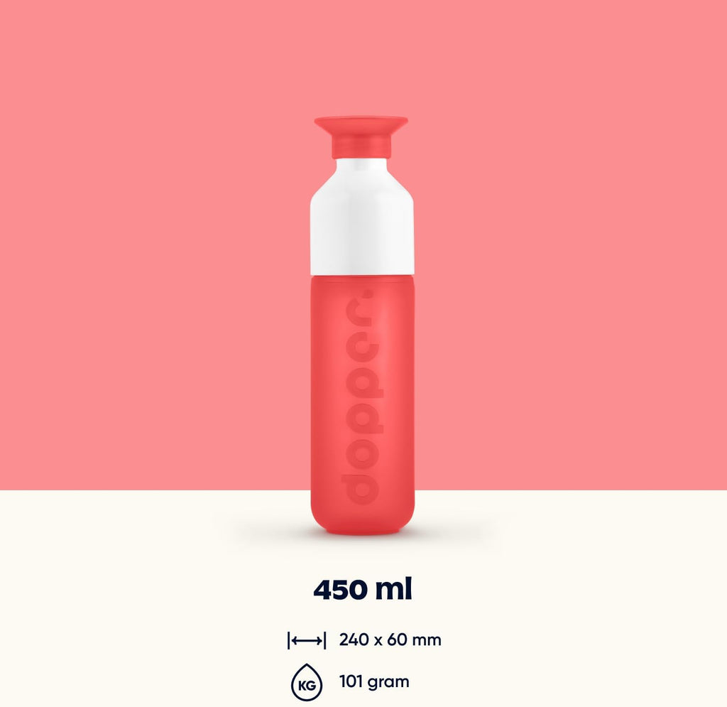 Dopper Original Drinkfles Tidal Teal 450ml - 100% Recyclebare Waterfles - BPA- en ftalaatvrij - Ideale Waterfles voor Onderweg, Fitness & Kantoor