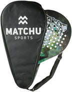 MATCHU - Padel racket - Inclusief een draagtas - 100% carbon frame, fiberglasse toplaag en zacht EVA foam - 3D grip technologie