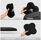 Flintronic Yoga-kniebeschermer, set van 2 antislip, yogamat, yoga-steunkussen, sportbalanskussen, comfortabele lichtgewicht ondersteuning voor knieën, handen, polsen en ellebogen - 20 x 20 cm, met