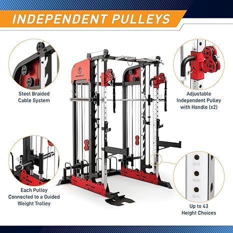 Marcy Pro Deluxe Smith Cage Home Gym Systeem voor Gewichtstraining SM-7553