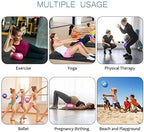 flintronic 25 cm mini pilatesbal, kleine anti-burst oefenbal voor yoga, pilates, balans, fysiotherapie, stretching en core fitness - inclusief stabiliteitsbal workoutgids
