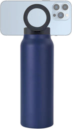 Vacuüm geïsoleerde magnetische waterfles - 24oz Gym & Sport Fles met telefoonhouder | Lekvrije magnetische fles voor buiten rijden, auto en sportschool