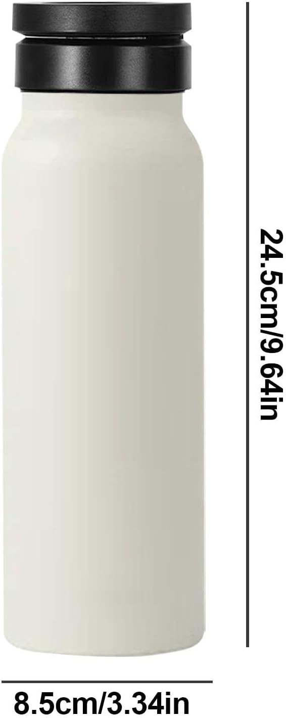 Vacuüm geïsoleerde magnetische waterfles - 24oz Gym & Sport Fles met telefoonhouder | Lekvrije magnetische fles voor buiten rijden, auto en sportschool