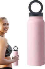 Vacuüm geïsoleerde magnetische waterfles - 24oz Gym & Sport Fles met telefoonhouder | Lekvrije magnetische fles voor buiten rijden, auto en sportschool