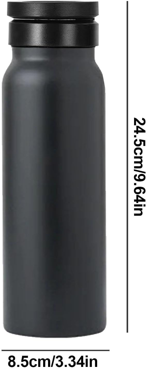 Vacuüm geïsoleerde magnetische waterfles - 24oz Gym & Sport Fles met telefoonhouder | Lekvrije magnetische fles voor buiten rijden, auto en sportschool