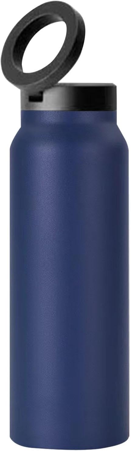 Vacuüm geïsoleerde magnetische waterfles - 24oz Gym & Sport Fles met telefoonhouder | Lekvrije magnetische fles voor buiten rijden, auto en sportschool