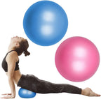 flintronic 25 cm mini pilatesbal, kleine anti-burst oefenbal voor yoga, pilates, balans, fysiotherapie, stretching en core fitness - inclusief stabiliteitsbal workoutgids