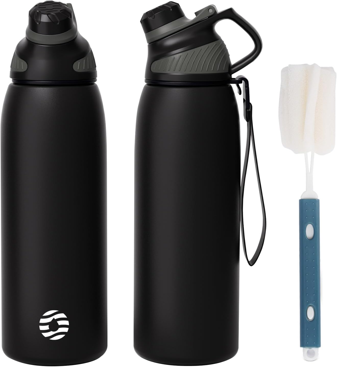 Fjbottle RVS Waterfles Sport met Magnetische Dop – 1500ml, 1000ml, 800ml, 600ml, 400ml – BPA-vrij & Lekvrij – Geschikt voor Koolzuur – Thermosfles voor School, Fitness, Kinderen