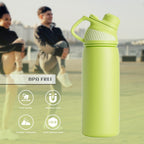 Fjbottle RVS Waterfles Sport met Magnetische Dop – 1500ml, 1000ml, 800ml, 600ml, 400ml – BPA-vrij & Lekvrij – Geschikt voor Koolzuur – Thermosfles voor School, Fitness, Kinderen