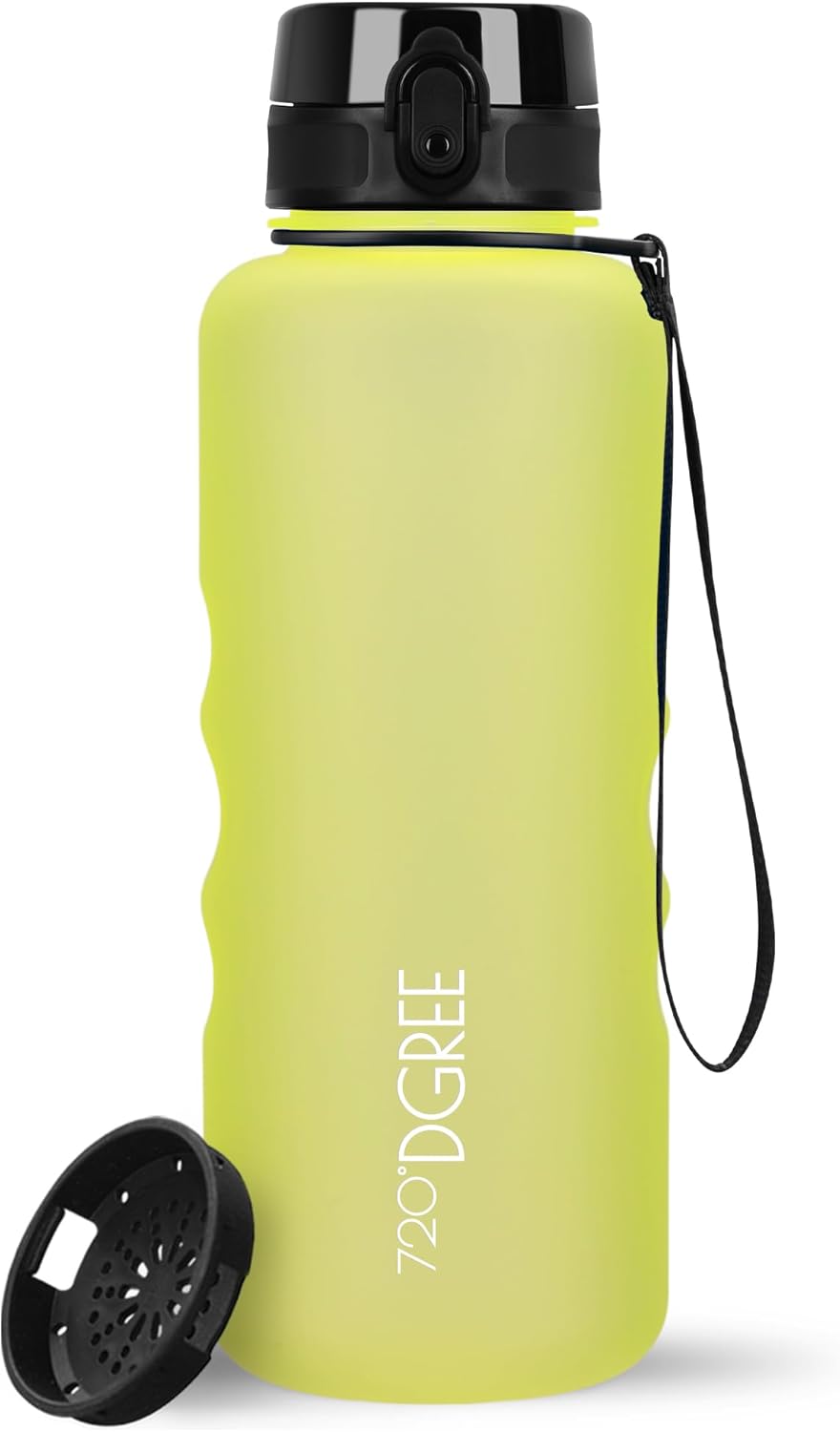 720°DGREE uberBottle Drinkfles, waterfles + fruitzeef, 350 ml, 500 ml, 650 ml, 1 l, 1,5 l, 2 l, BPA-vrij, waterdicht, lekvrij, herbruikbaar, licht, ideaal voor school, sport, fitness, fitnessstudio