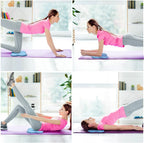Flintronic Yoga-kniebeschermer, set van 2 antislip, yogamat, yoga-steunkussen, sportbalanskussen, comfortabele lichtgewicht ondersteuning voor knieën, handen, polsen en ellebogen - 20 x 20 cm, met