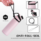 Fjbottle RVS Waterfles Sport met Magnetische Dop – 1500ml, 1000ml, 800ml, 600ml, 400ml – BPA-vrij & Lekvrij – Geschikt voor Koolzuur – Thermosfles voor School, Fitness, Kinderen