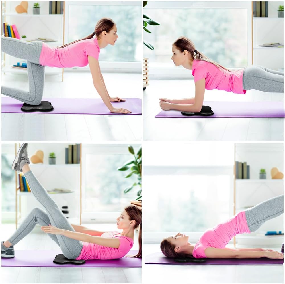 Flintronic Yoga-kniebeschermer, set van 2 antislip, yogamat, yoga-steunkussen, sportbalanskussen, comfortabele lichtgewicht ondersteuning voor knieën, handen, polsen en ellebogen - 20 x 20 cm, met