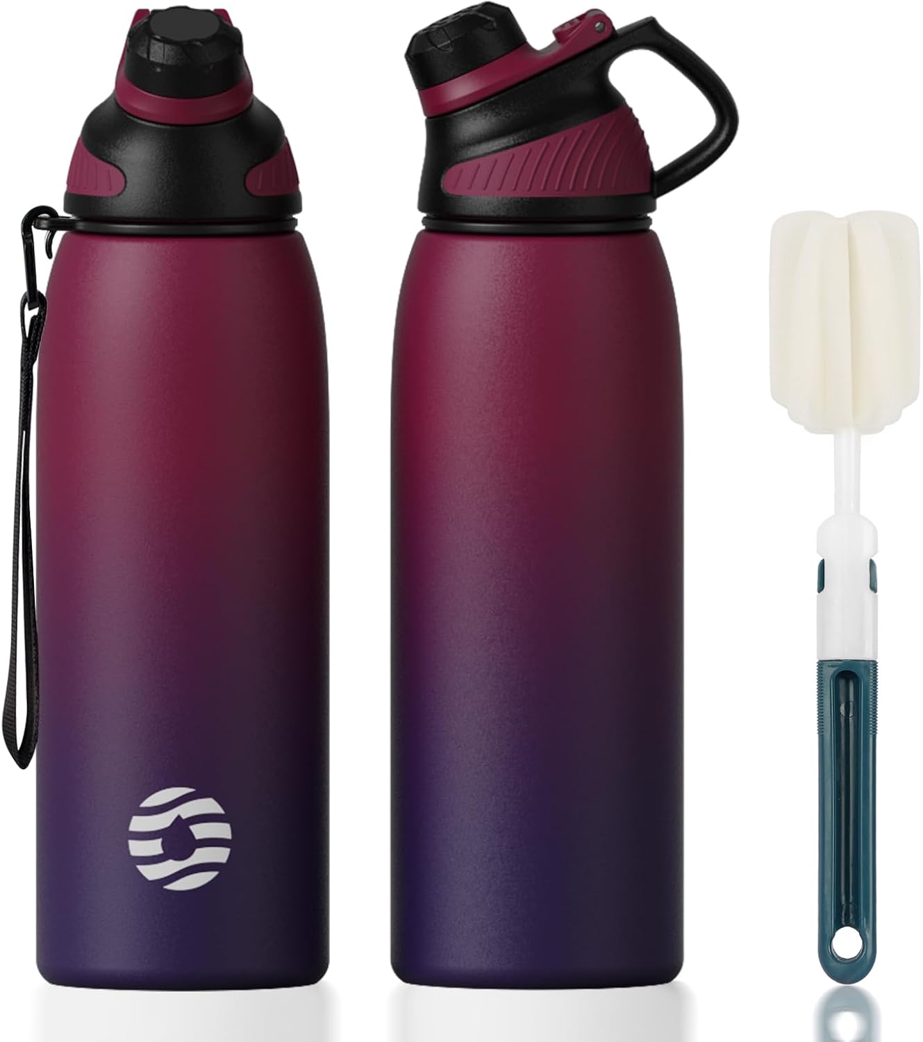 Fjbottle RVS Waterfles Sport met Magnetische Dop – 1500ml, 1000ml, 800ml, 600ml, 400ml – BPA-vrij & Lekvrij – Geschikt voor Koolzuur – Thermosfles voor School, Fitness, Kinderen
