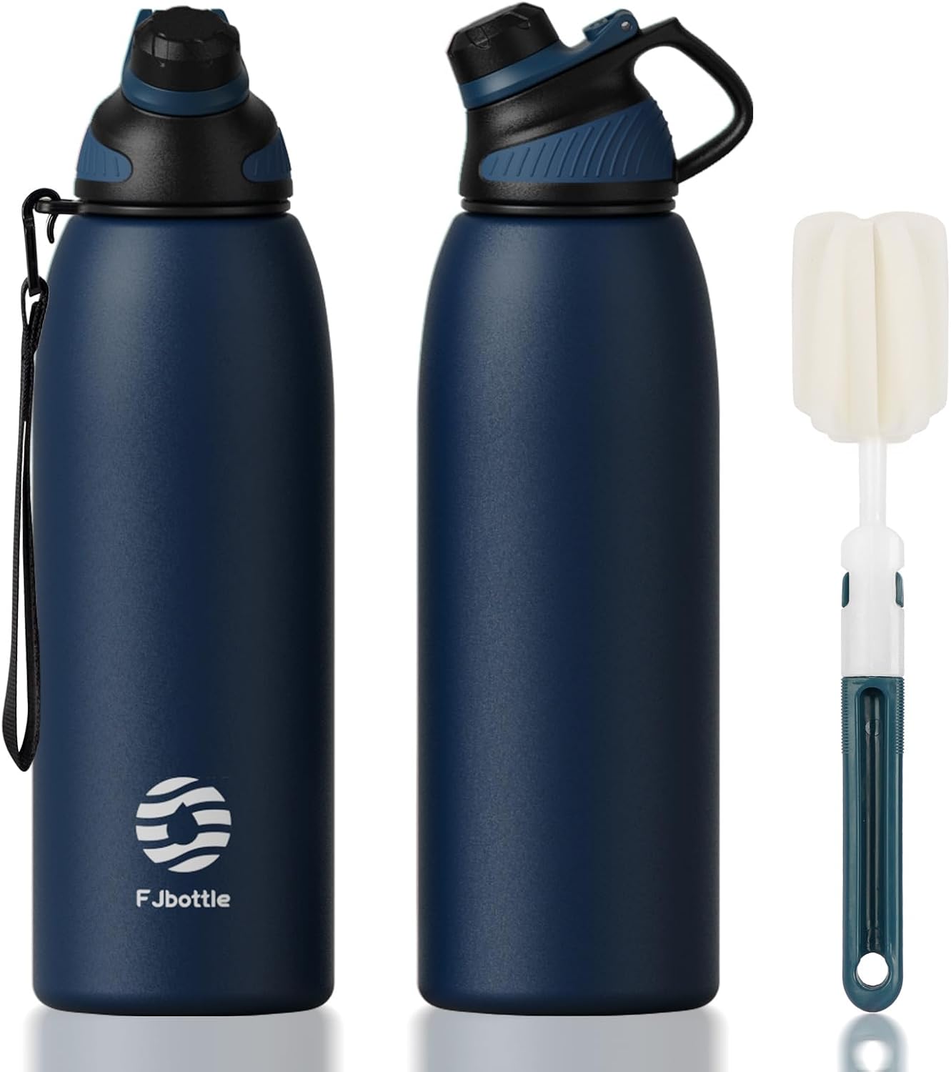 Fjbottle RVS Waterfles Sport met Magnetische Dop – 1500ml, 1000ml, 800ml, 600ml, 400ml – BPA-vrij & Lekvrij – Geschikt voor Koolzuur – Thermosfles voor School, Fitness, Kinderen