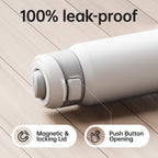 Magcheer Magnetische waterfles met telefoonhouder compatibel met MagSafe geïsoleerde sportfles voor koude dranken voor 24 uur statief fles voor reizen en fitness selfie (zwart)