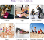 flintronic 25 cm mini pilatesbal, kleine anti-burst oefenbal voor yoga, pilates, balans, fysiotherapie, stretching en core fitness - inclusief stabiliteitsbal workoutgids
