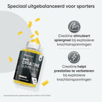 Creatine Monohydraat gummies - 5000 mg Creatine Monohydraat - 90 vegan en suikervrije gummies - Alternatief voor capsules, tabletten of poeder - Natuurlijke citroensmaak - Van WeightWorld