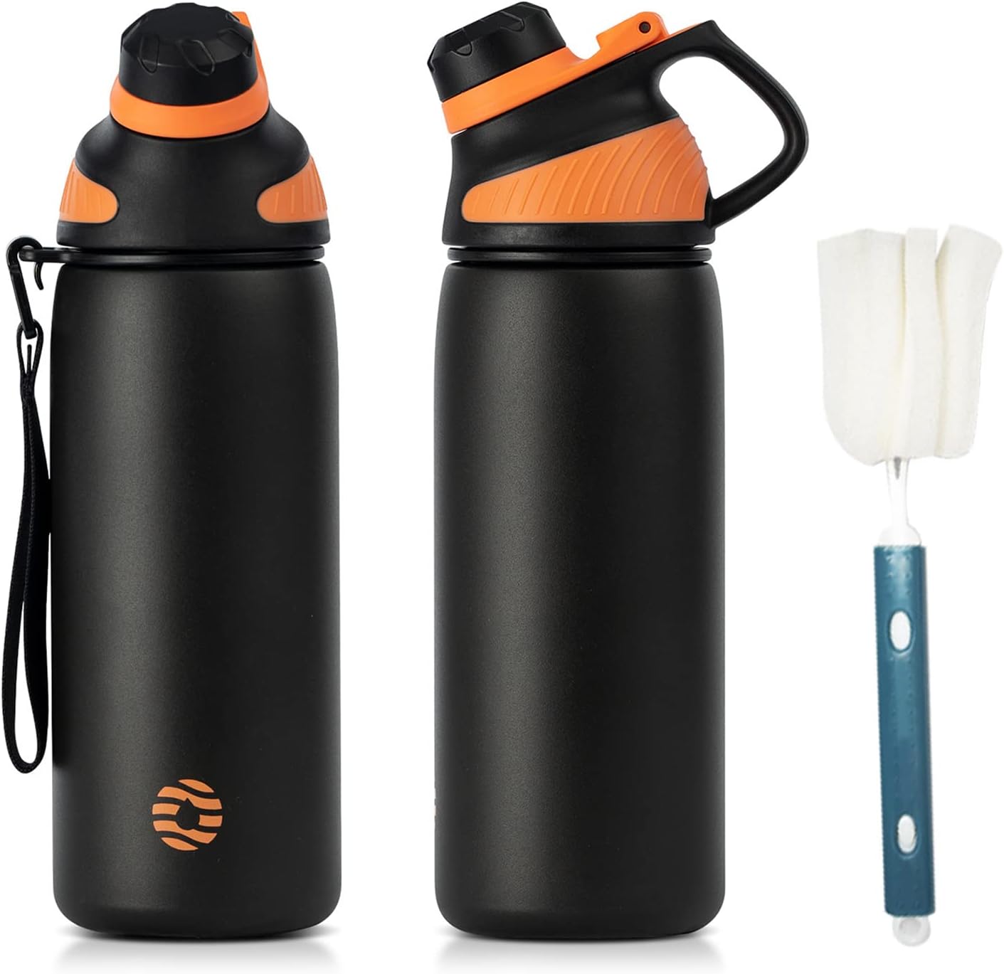 Fjbottle RVS Waterfles Sport met Magnetische Dop – 1500ml, 1000ml, 800ml, 600ml, 400ml – BPA-vrij & Lekvrij – Geschikt voor Koolzuur – Thermosfles voor School, Fitness, Kinderen