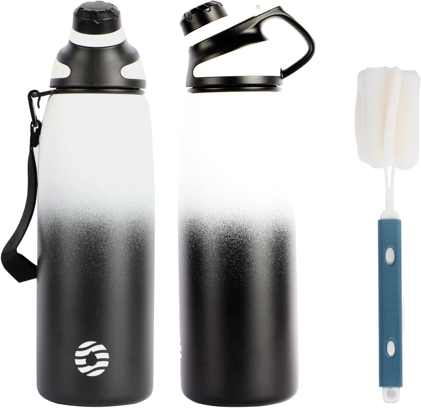 Fjbottle RVS Waterfles Sport met Magnetische Dop – 1500ml, 1000ml, 800ml, 600ml, 400ml – BPA-vrij & Lekvrij – Geschikt voor Koolzuur – Thermosfles voor School, Fitness, Kinderen