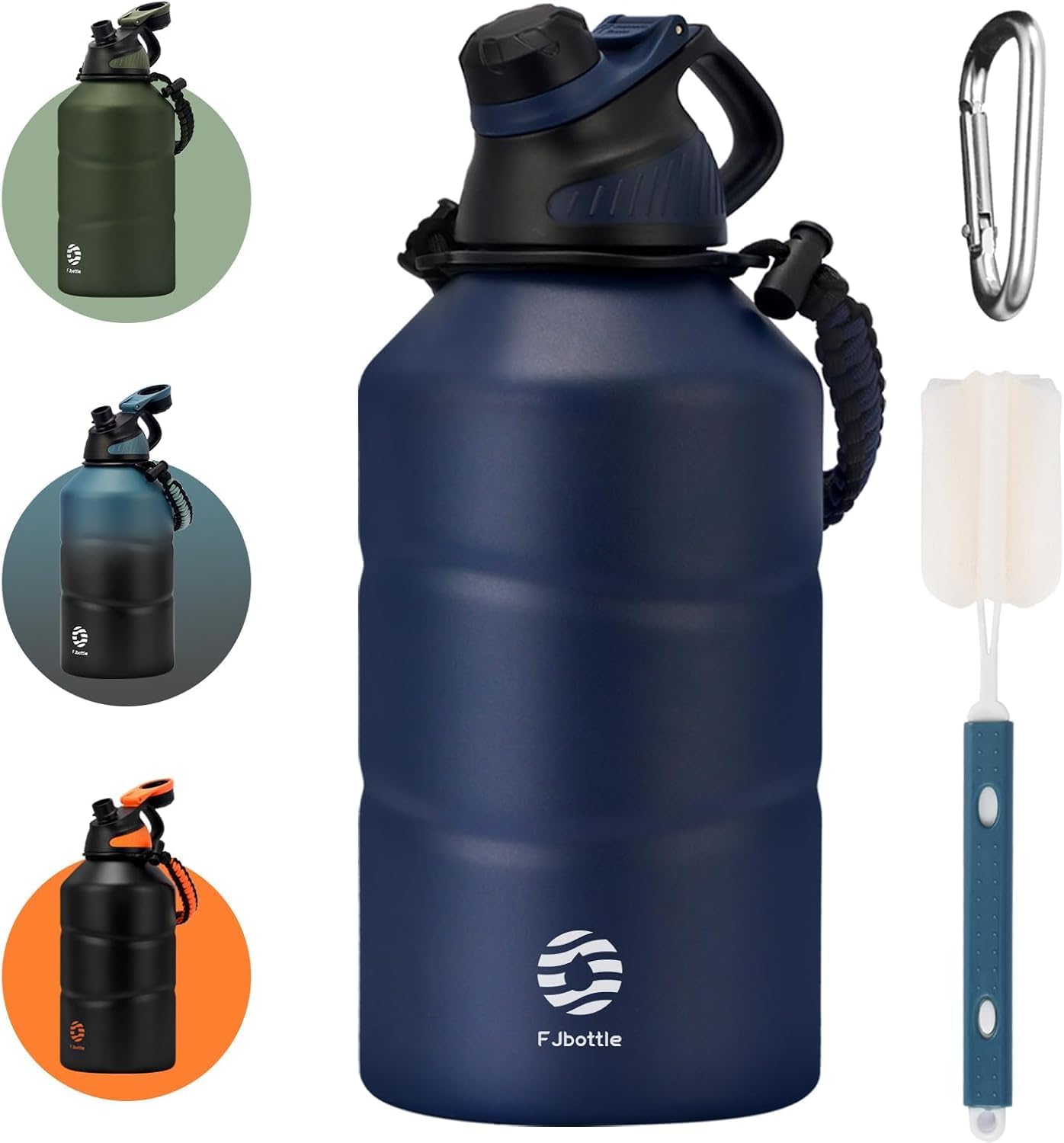 Fjbottle RVS Waterfles Sport met Magnetische Dop – 1500ml, 1000ml, 800ml, 600ml, 400ml – BPA-vrij & Lekvrij – Geschikt voor Koolzuur – Thermosfles voor School, Fitness, Kinderen