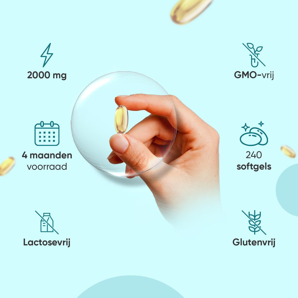 Omega 3 Visolie - 2000 mg - Levert 1100 mg omega 3-vetzuren - 660 mg EPA en 440 mg DHA - 240 softgels voor 4 maanden voorraad - Gemaakt in het Verenigd Koninkrijk - Van WeightWorld