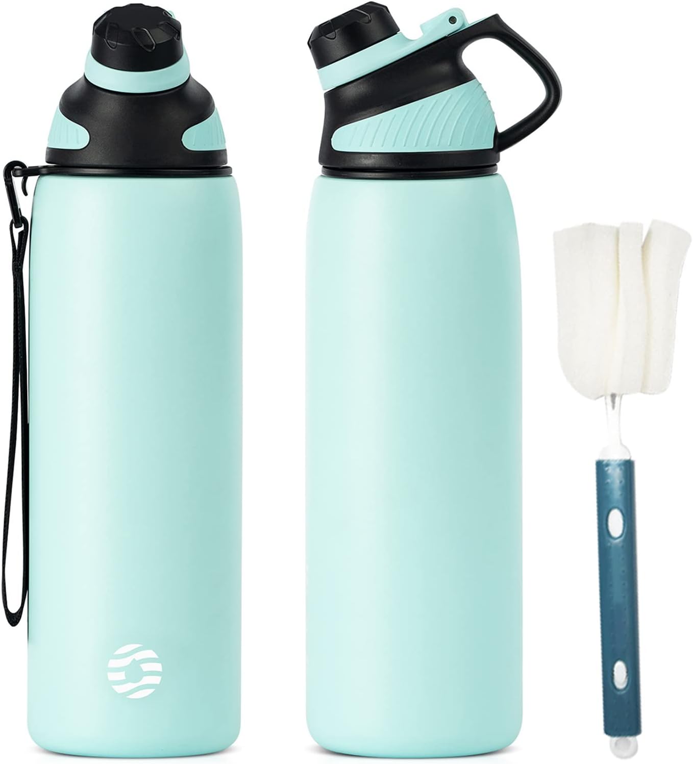 Fjbottle RVS Waterfles Sport met Magnetische Dop – 1500ml, 1000ml, 800ml, 600ml, 400ml – BPA-vrij & Lekvrij – Geschikt voor Koolzuur – Thermosfles voor School, Fitness, Kinderen