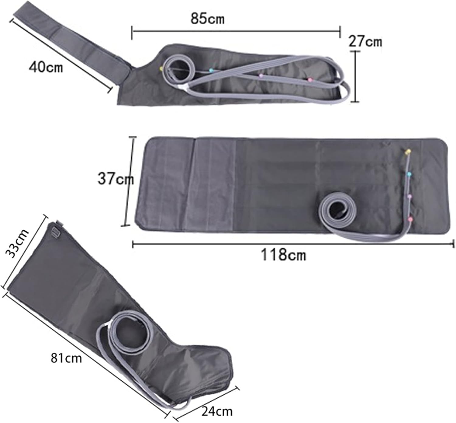 Air Compression Leg Massager System door Sequential Compression Device, Compression Pump, Recovery Boots, Blood Circulation Machine, Home and Office Use (Color : 2 arm and machine, Size : 6 cavity)