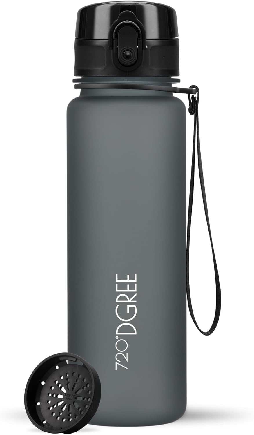 720°DGREE uberBottle Drinkfles, waterfles + fruitzeef, 350 ml, 500 ml, 650 ml, 1 l, 1,5 l, 2 l, BPA-vrij, waterdicht, lekvrij, herbruikbaar, licht, ideaal voor school, sport, fitness, fitnessstudio