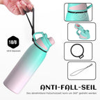 Fjbottle RVS Waterfles Sport met Magnetische Dop – 1500ml, 1000ml, 800ml, 600ml, 400ml – BPA-vrij & Lekvrij – Geschikt voor Koolzuur – Thermosfles voor School, Fitness, Kinderen