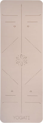 YOGATI – milieuvriendelijke yogamat - TPE, non-slip en dikke yogamat. Yoga Matten met Body Alignment Lines. Perfect Pilates Mat voor workout oefening, Gym en Fitness.