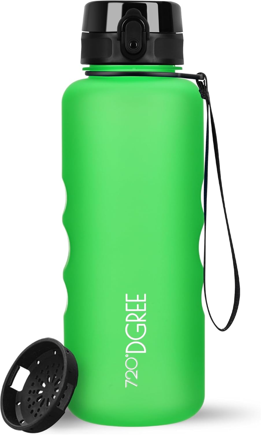720°DGREE uberBottle Drinkfles, waterfles + fruitzeef, 350 ml, 500 ml, 650 ml, 1 l, 1,5 l, 2 l, BPA-vrij, waterdicht, lekvrij, herbruikbaar, licht, ideaal voor school, sport, fitness, fitnessstudio