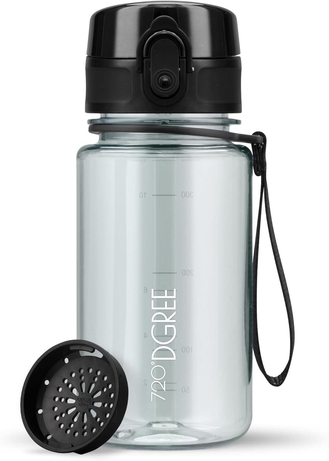720°DGREE uberBottle Drinkfles, waterfles + fruitzeef, 350 ml, 500 ml, 650 ml, 1 l, 1,5 l, 2 l, BPA-vrij, waterdicht, lekvrij, herbruikbaar, licht, ideaal voor school, sport, fitness, fitnessstudio