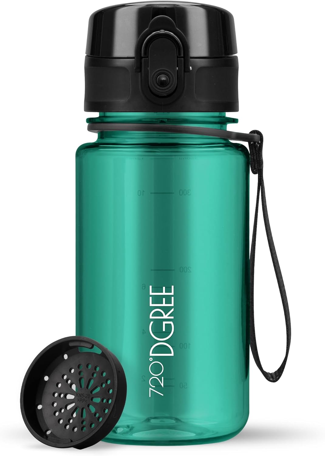 720°DGREE uberBottle Drinkfles, waterfles + fruitzeef, 350 ml, 500 ml, 650 ml, 1 l, 1,5 l, 2 l, BPA-vrij, waterdicht, lekvrij, herbruikbaar, licht, ideaal voor school, sport, fitness, fitnessstudio