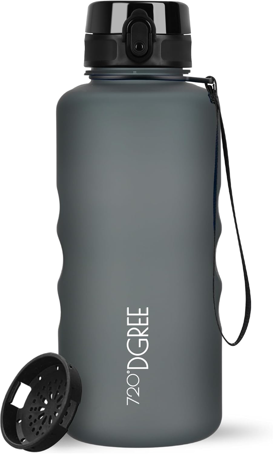 720°DGREE uberBottle Drinkfles, waterfles + fruitzeef, 350 ml, 500 ml, 650 ml, 1 l, 1,5 l, 2 l, BPA-vrij, waterdicht, lekvrij, herbruikbaar, licht, ideaal voor school, sport, fitness, fitnessstudio