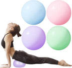 flintronic 25 cm mini pilatesbal, kleine anti-burst oefenbal voor yoga, pilates, balans, fysiotherapie, stretching en core fitness - inclusief stabiliteitsbal workoutgids