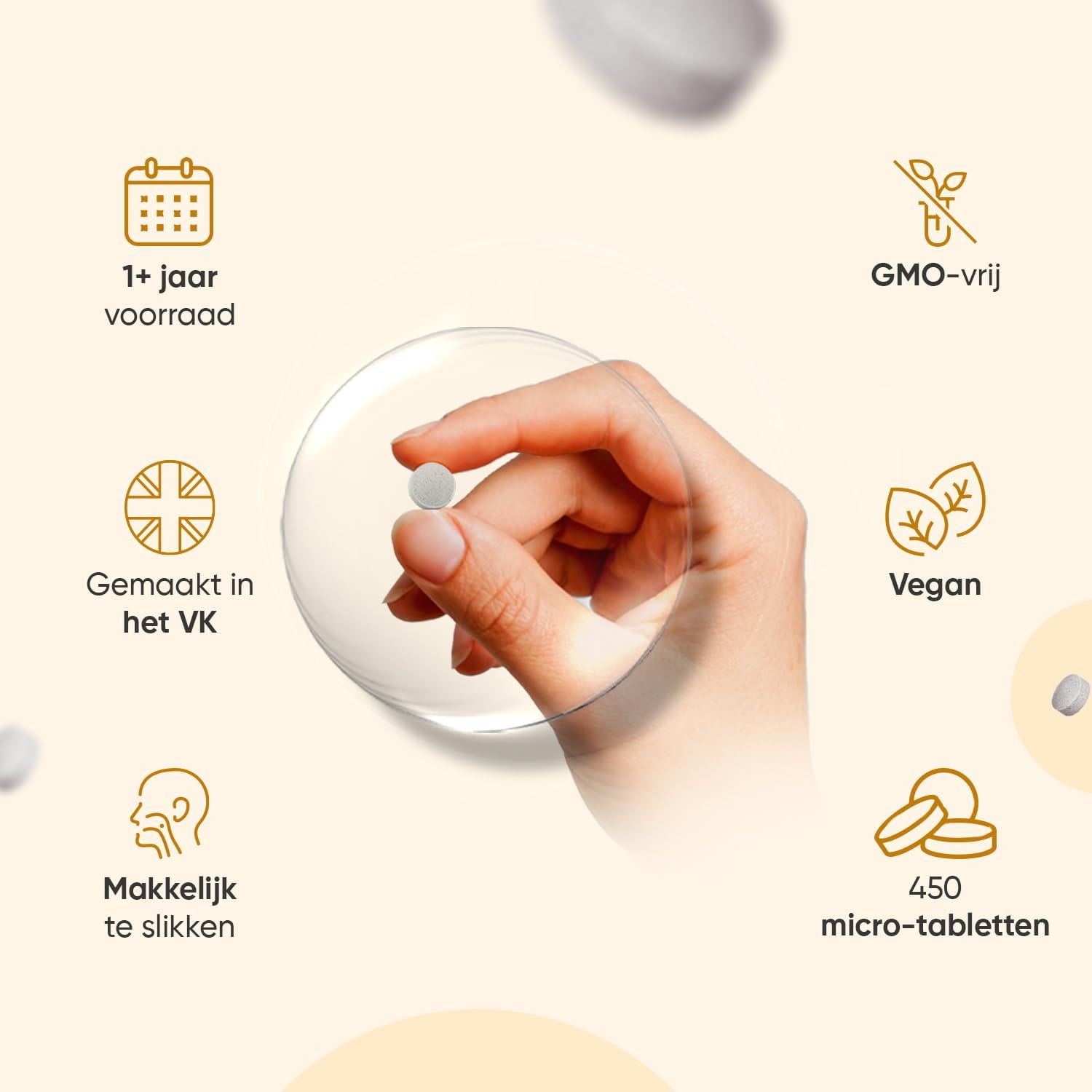 Vitamine B12 tabletten - 450 vegan vitamine B12 micro-tabletten - 1000 mcg methylcobalamine per portie - Meer dan 1 jaar voorraad - Ideaal voor vegetariërs en veganisten - Van WeightWorld