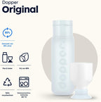 Dopper Original Drinkfles Tidal Teal 450ml - 100% Recyclebare Waterfles - BPA- en ftalaatvrij - Ideale Waterfles voor Onderweg, Fitness & Kantoor