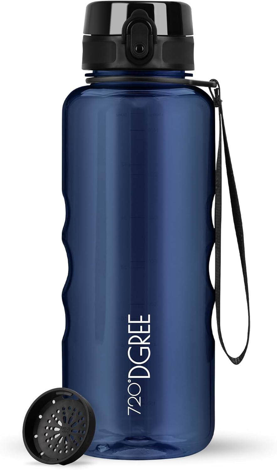 720°DGREE uberBottle Drinkfles, waterfles + fruitzeef, 350 ml, 500 ml, 650 ml, 1 l, 1,5 l, 2 l, BPA-vrij, waterdicht, lekvrij, herbruikbaar, licht, ideaal voor school, sport, fitness, fitnessstudio