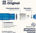 Dopper Original Drinkfles Tidal Teal 450ml - 100% Recyclebare Waterfles - BPA- en ftalaatvrij - Ideale Waterfles voor Onderweg, Fitness & Kantoor