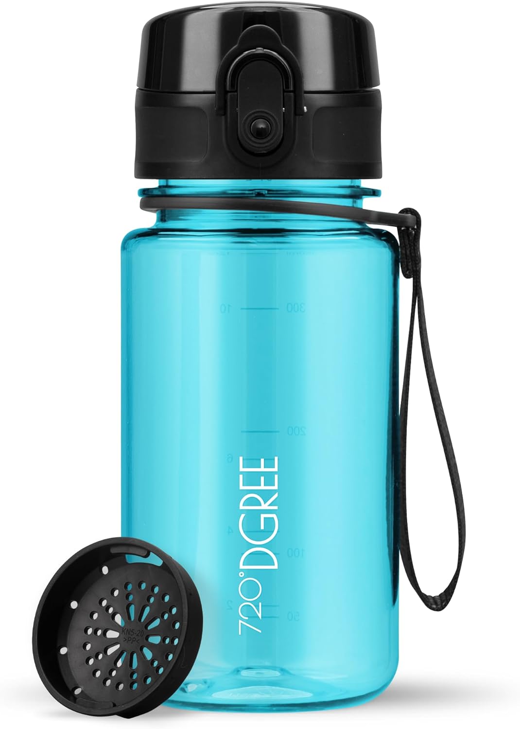720°DGREE uberBottle Drinkfles, waterfles + fruitzeef, 350 ml, 500 ml, 650 ml, 1 l, 1,5 l, 2 l, BPA-vrij, waterdicht, lekvrij, herbruikbaar, licht, ideaal voor school, sport, fitness, fitnessstudio