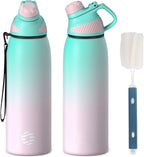 Fjbottle RVS Waterfles Sport met Magnetische Dop – 1500ml, 1000ml, 800ml, 600ml, 400ml – BPA-vrij & Lekvrij – Geschikt voor Koolzuur – Thermosfles voor School, Fitness, Kinderen