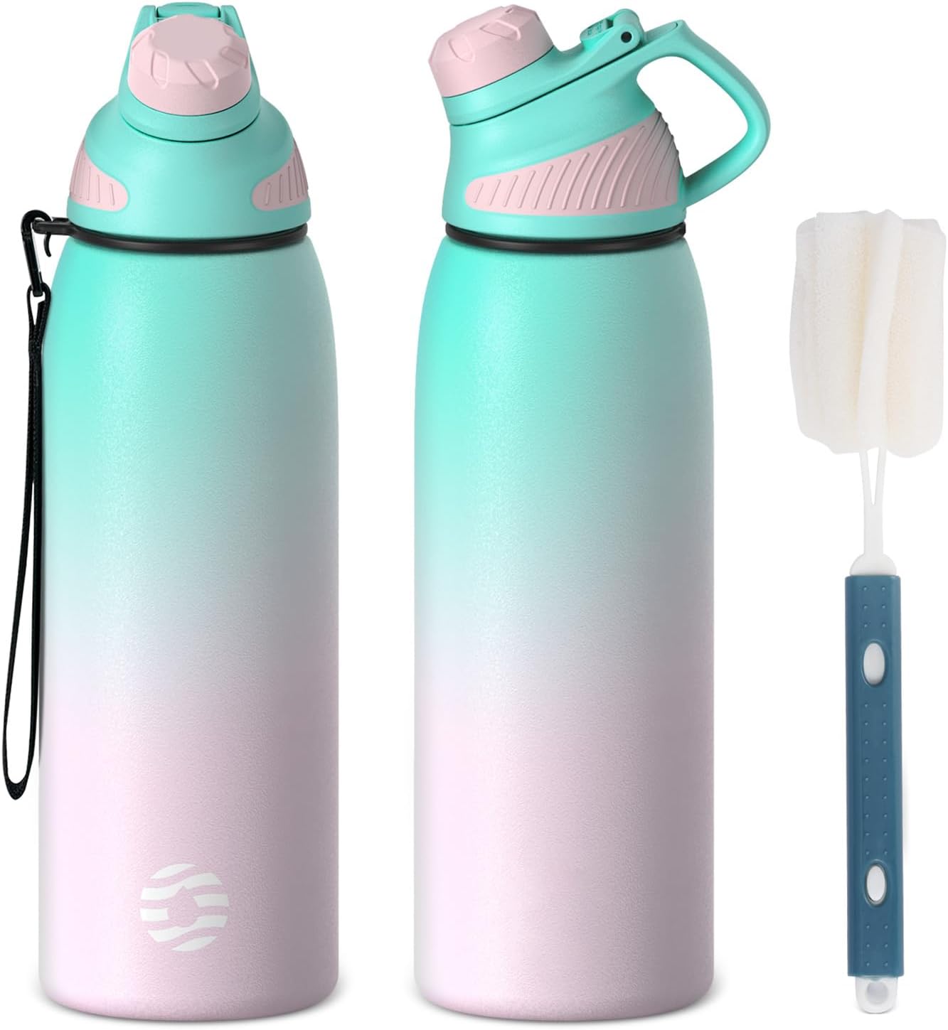 Fjbottle RVS Waterfles Sport met Magnetische Dop – 1500ml, 1000ml, 800ml, 600ml, 400ml – BPA-vrij & Lekvrij – Geschikt voor Koolzuur – Thermosfles voor School, Fitness, Kinderen