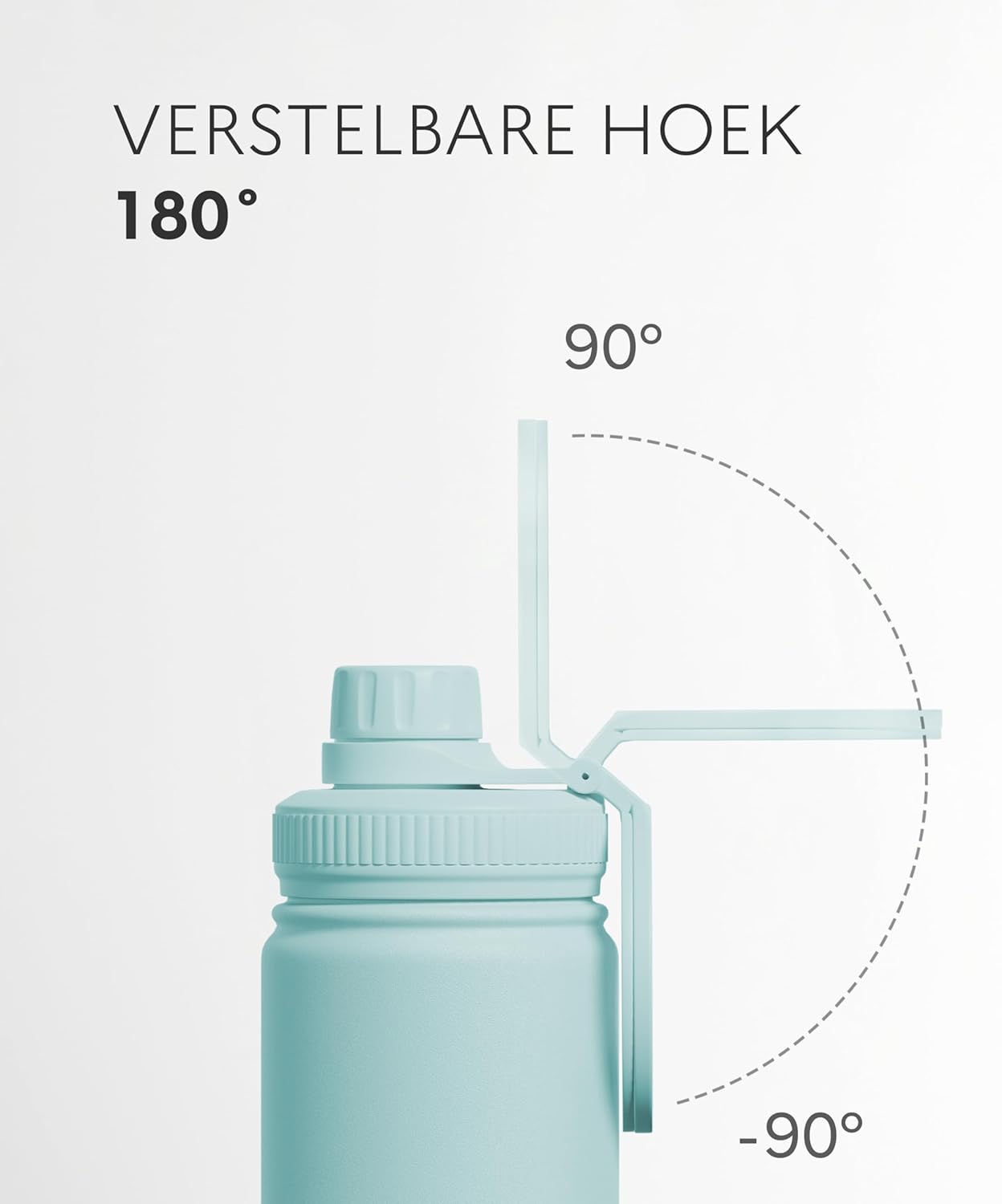 Magnetische drinkfles Magnet'O WELL & BODY 750 mL | Sportfles compatibel MagSafe, Roestvrij staal, BPA-vrij, isotherm | Fitnessstatief, verstelbare hoek, crossfit, yoga [BLAUW]