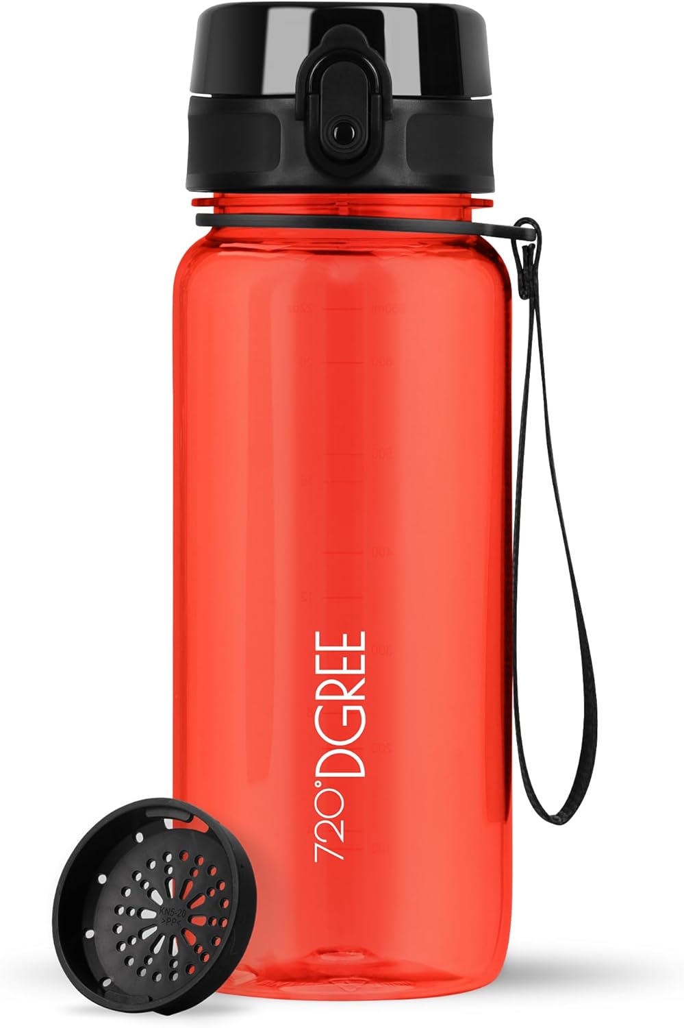 720°DGREE uberBottle Drinkfles, waterfles + fruitzeef, 350 ml, 500 ml, 650 ml, 1 l, 1,5 l, 2 l, BPA-vrij, waterdicht, lekvrij, herbruikbaar, licht, ideaal voor school, sport, fitness, fitnessstudio