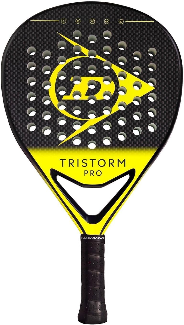 DUNLOP Tristorm Padelracket – Diamantvorm, Grafieten Frame – Power Frame Technologie – Extra Grip Afwerking & Soft EVA Kern – Kracht & Spincontrole